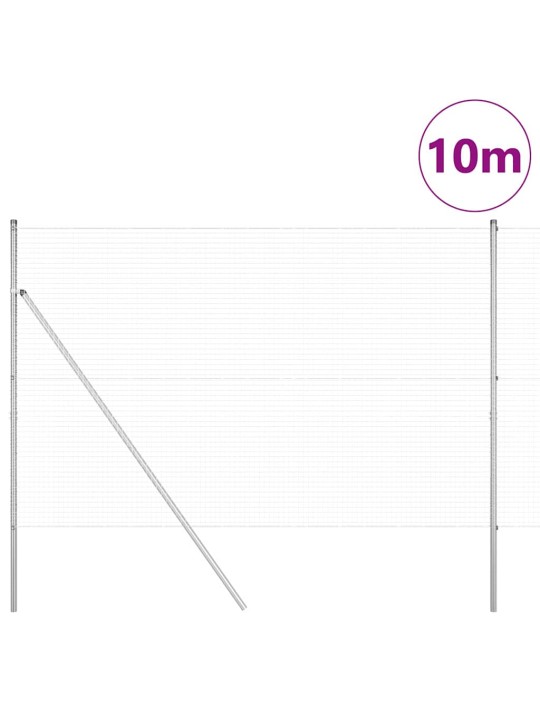 Aed koos postidega hõbedane 1.6 x 10 m teras