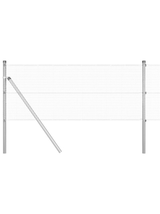 Aed koos postidega hõbedane 0.4 x 25 m teras