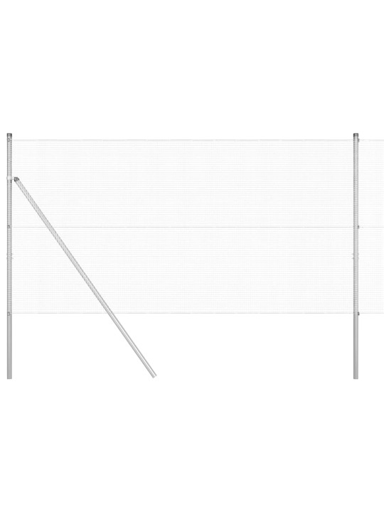 Aed koos postidega hõbedane 1 x 25 m teras