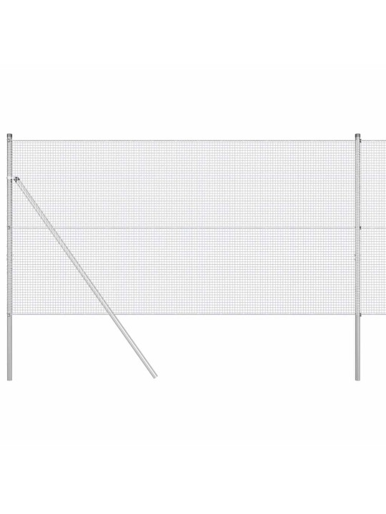 Aed koos postidega hõbedane 1 x 25 m teras