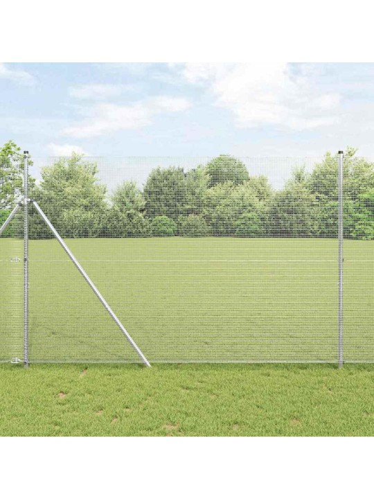 Aed koos postidega hõbedane 1.5 x 25 m teras
