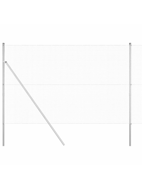 Aed koos postidega hõbedane 1.6 x 25 m teras