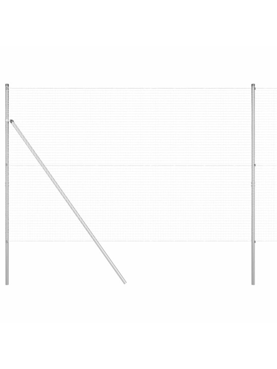Aed koos postidega hõbedane 1.6 x 25 m teras