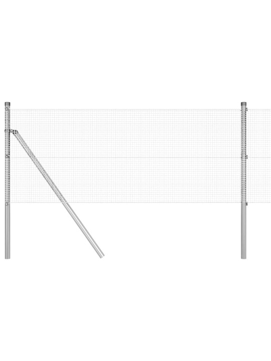 Aed koos postidega hõbedane 0.4 x 50 m teras