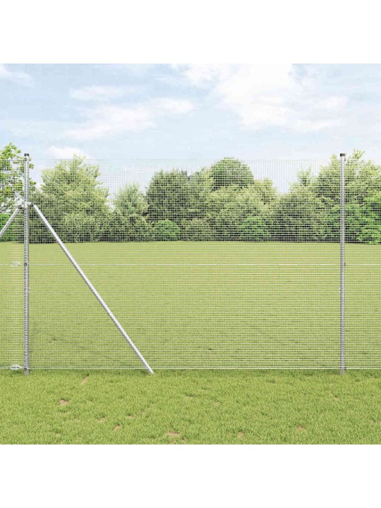 Aed koos postidega hõbedane 1.5 x 50 m teras
