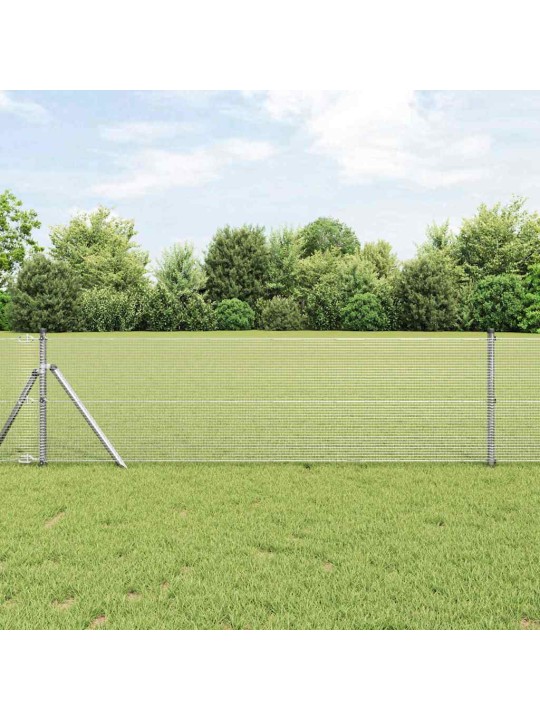 Aed koos postidega hõbedane 0.4 x 100 m teras