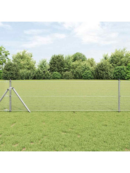 Aed koos postidega hõbedane 0.4 x 100 m teras