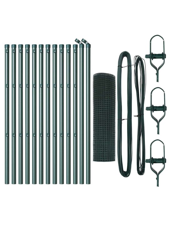 Aed koos postidega roheline 0.4 x 25 m teras