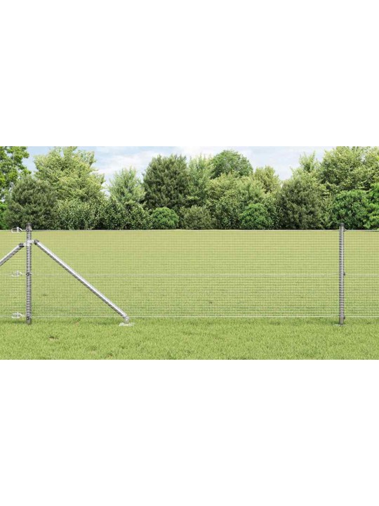 Aed koos postidega hõbedane 0.4 x 10 m teras