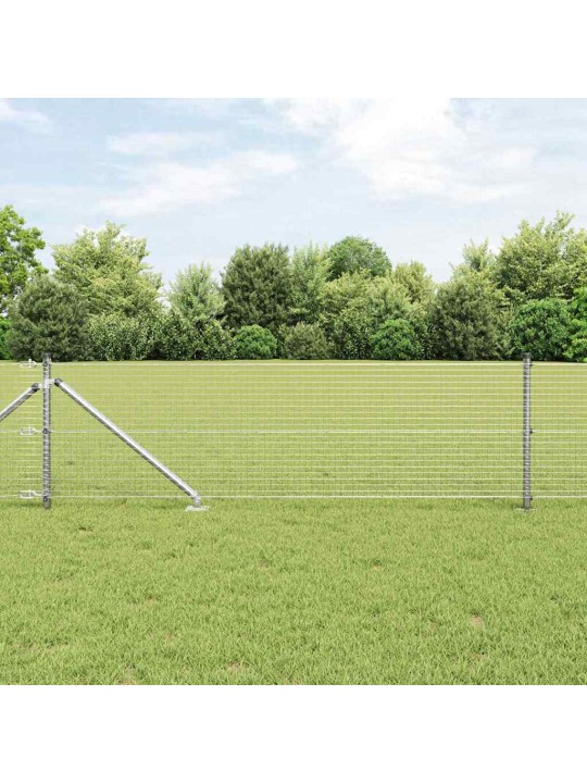 Aed koos postidega hõbedane 0.4 x 10 m teras