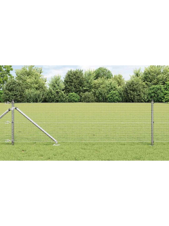 Aed koos postidega hõbedane 0.4 x 10 m teras