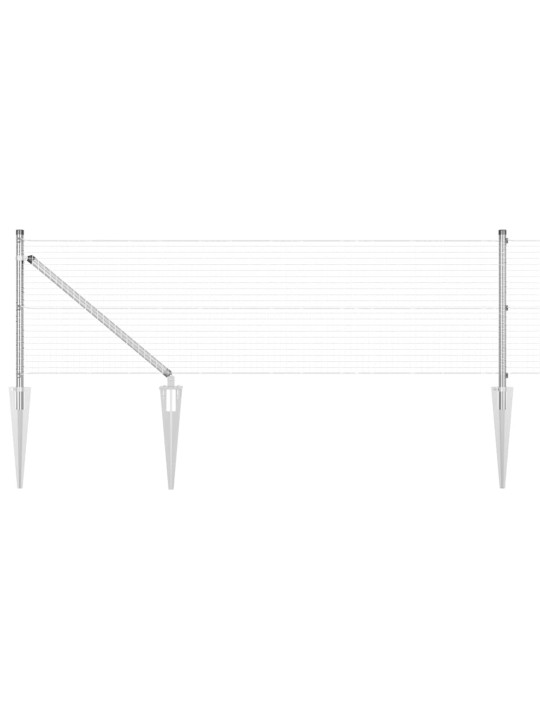Aed koos postidega hõbedane 0.4 x 10 m teras