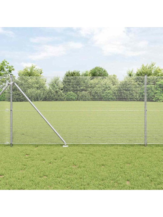 Aed koos postidega hõbedane 1 x 10 m teras