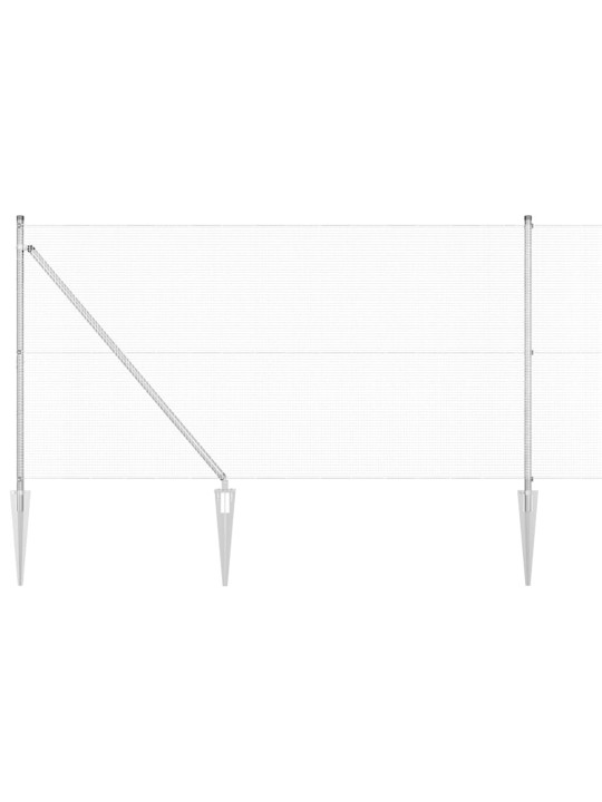 Aed koos postidega hõbedane 1 x 10 m teras