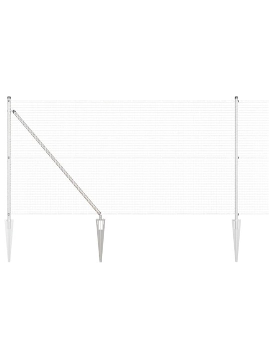 Aed koos postidega hõbedane 1 x 10 m teras
