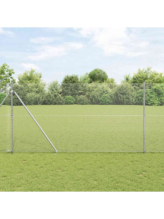 Aed koos postidega hõbedane 1.5 x 10 m teras