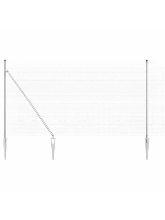 Aed koos postidega hõbedane 1.5 x 10 m teras