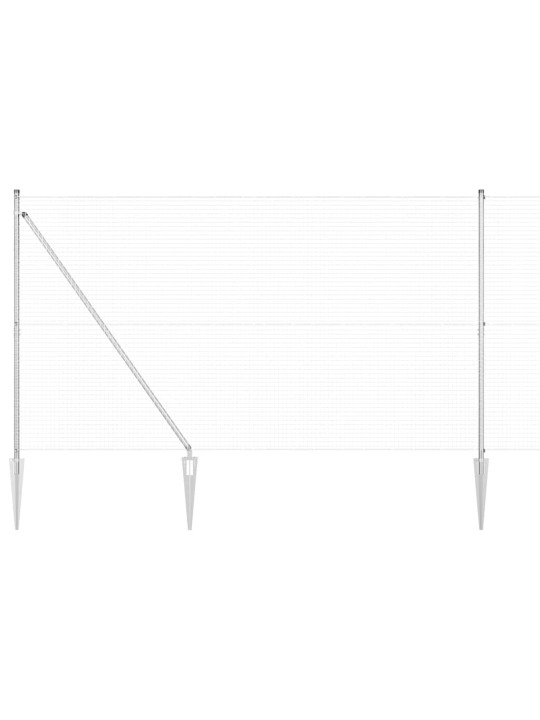 Aed koos postidega hõbedane 1.5 x 10 m teras