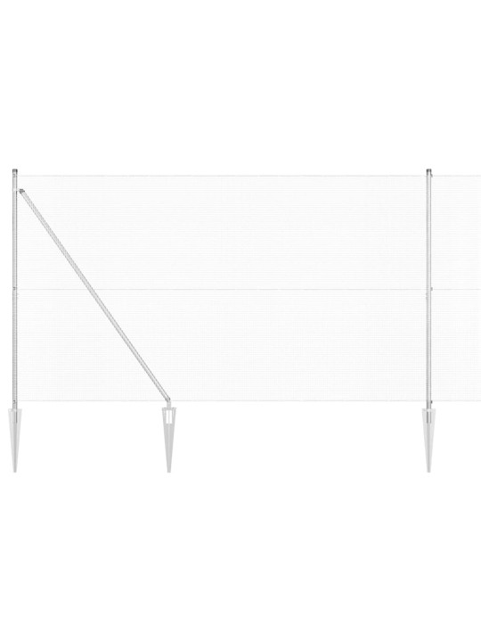 Aed koos postidega hõbedane 1.6 x 10 m teras