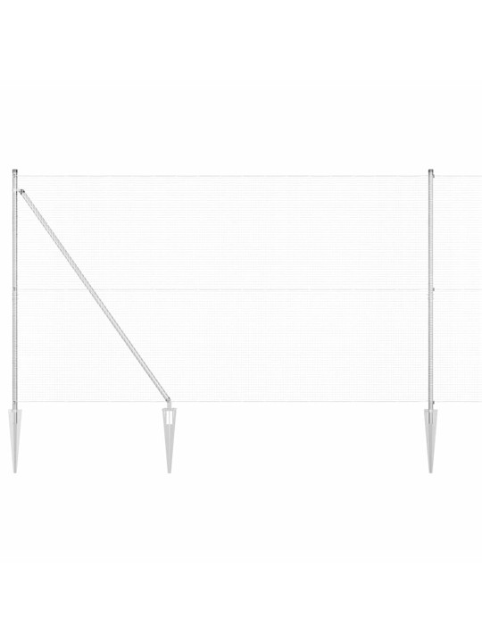 Aed koos postidega hõbedane 1.6 x 10 m teras