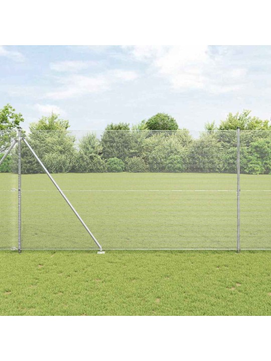 Aed koos postidega hõbedane 1.5 x 25 m teras