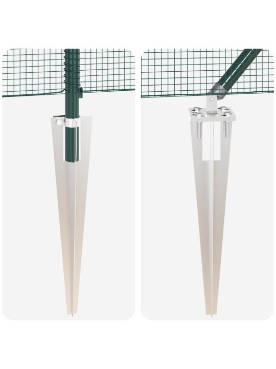 Aed koos postidega roheline 1.2 x 10 m teras