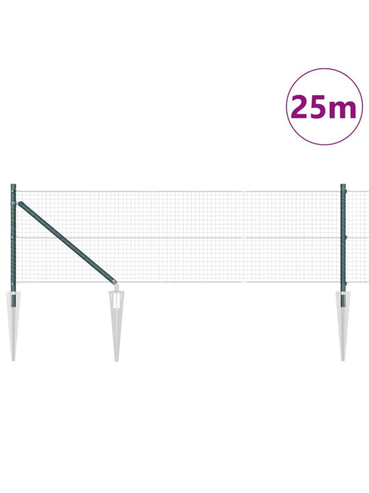 Aed koos postidega roheline 0.4 x 25 m teras