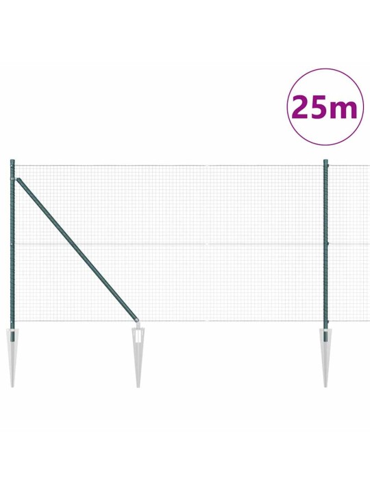 Aed koos postidega roheline 1 x 25 m teras