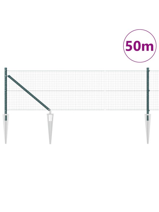 Aed koos postidega roheline 0.4 x 50 m teras
