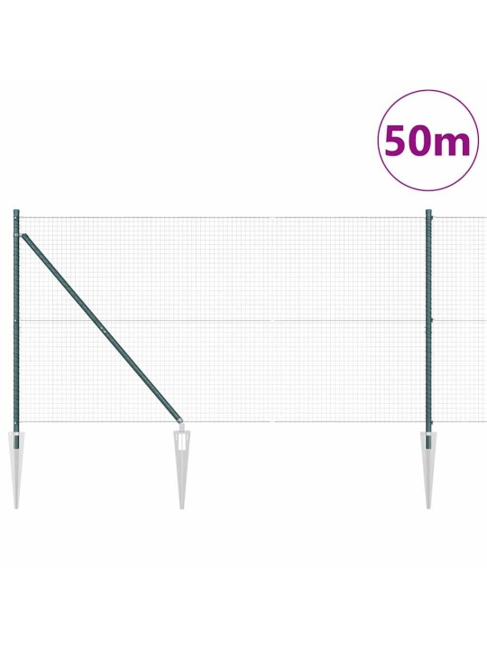 Aed koos postidega roheline 1.2 x 50 m teras
