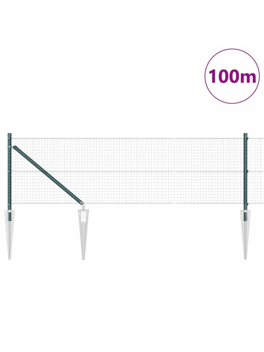 Aed koos postidega roheline 0.4 x 100 m teras
