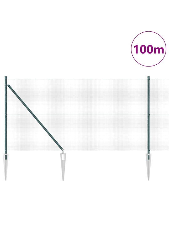 Aed koos postidega roheline 1 x 100 m teras