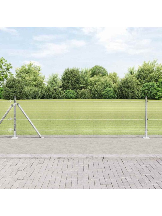 Aed koos postidega hõbedane 0.4 x 10 m teras