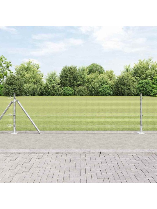 Aed koos postidega hõbedane 0.4 x 10 m teras