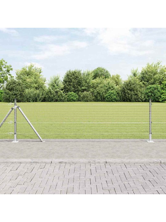 Aed koos postidega hõbedane 0.4 x 10 m teras