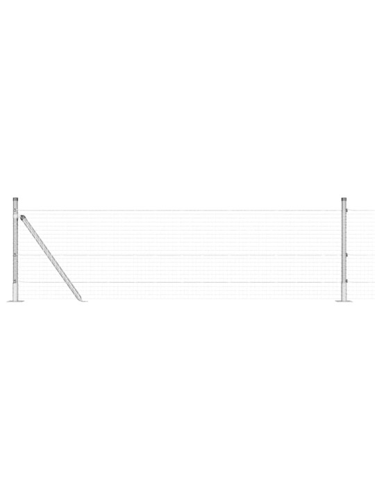 Aed koos postidega hõbedane 0.4 x 10 m teras