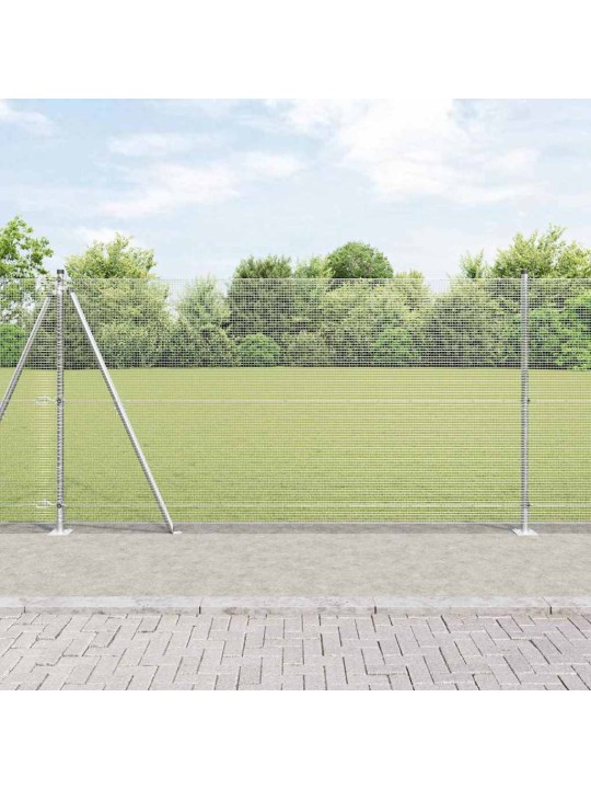 Aed koos postidega hõbedane 1.2 x 10 m teras