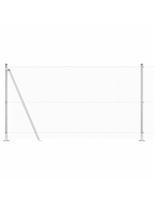 Aed koos postidega hõbedane 1.2 x 10 m teras
