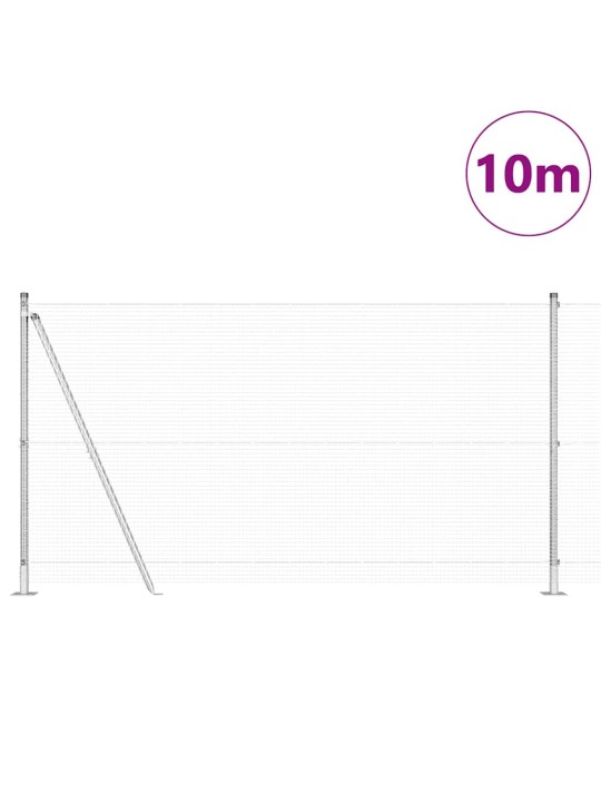 Aed koos postidega hõbedane 1.2 x 10 m teras