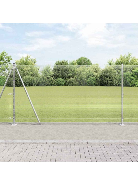 Aed koos postidega hõbedane 1.2 x 10 m teras