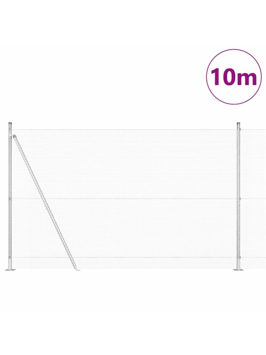 Aed koos postidega hõbedane 1.4 x 10 m teras