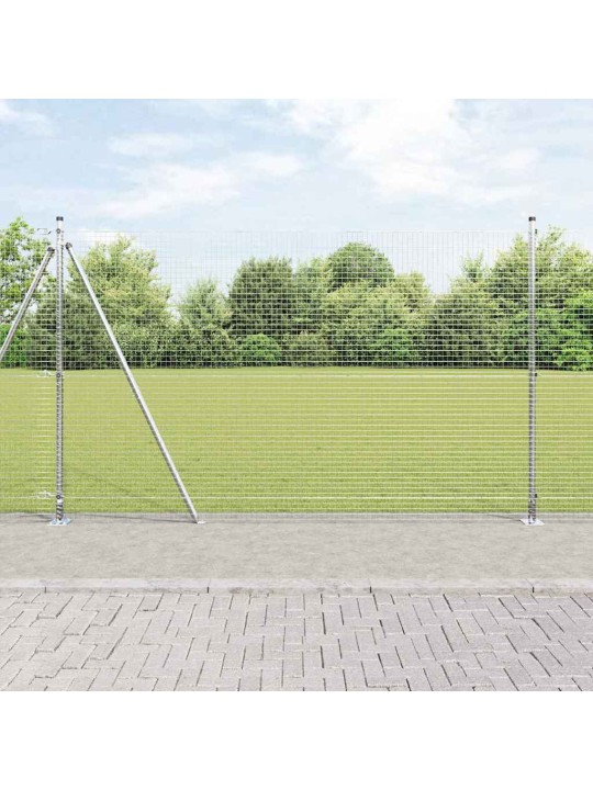 Aed koos postidega hõbedane 1.4 x 10 m teras