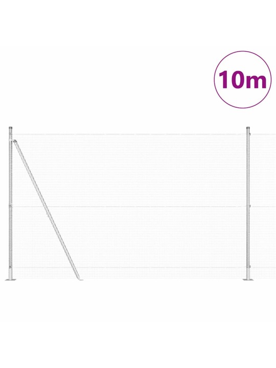 Aed koos postidega hõbedane 1.6 x 10 m teras