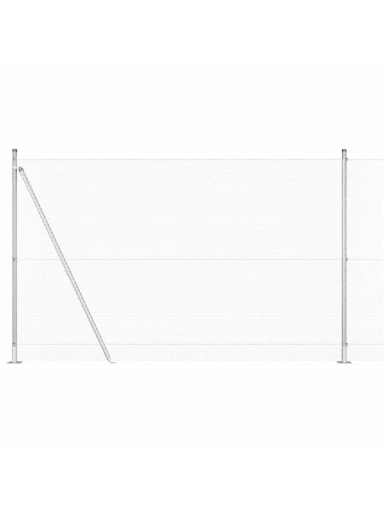 Aed koos postidega hõbedane 1.4 x 50 m teras