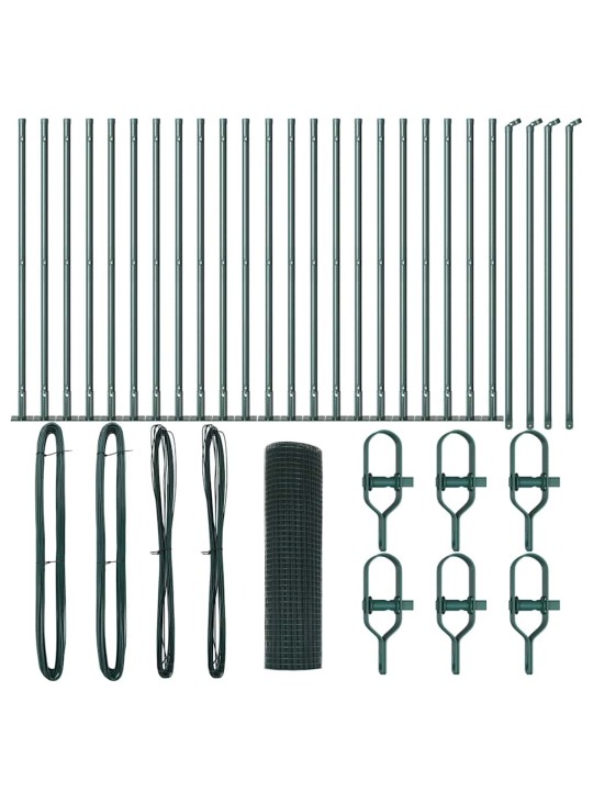 Aed koos postidega roheline 0.4 x 50 m teras