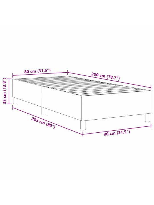 Kontinentaalvoodi sinine 80 x 200 cm kordurori kangas