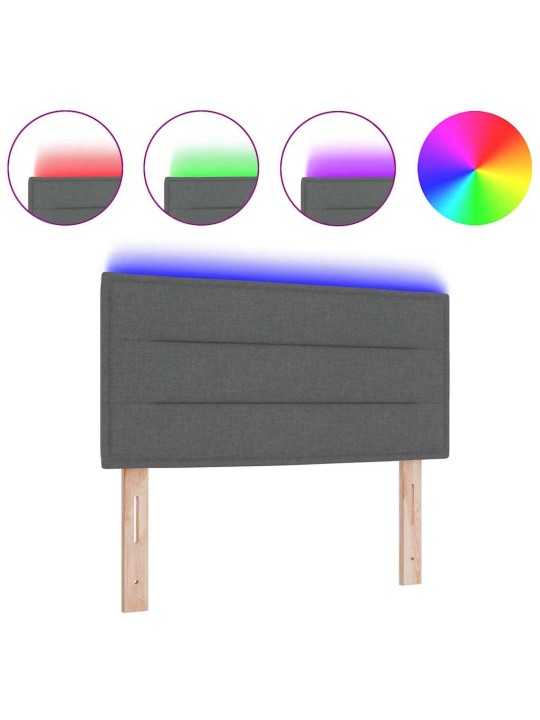 LED tuledega voodipeats tumehall 80 cm kangas