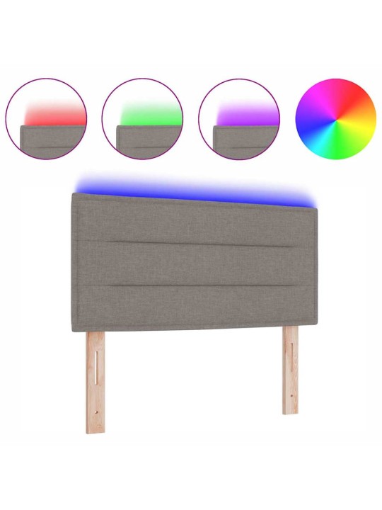 LED tuledega voodipeats pruunikashall 80 cm kangas