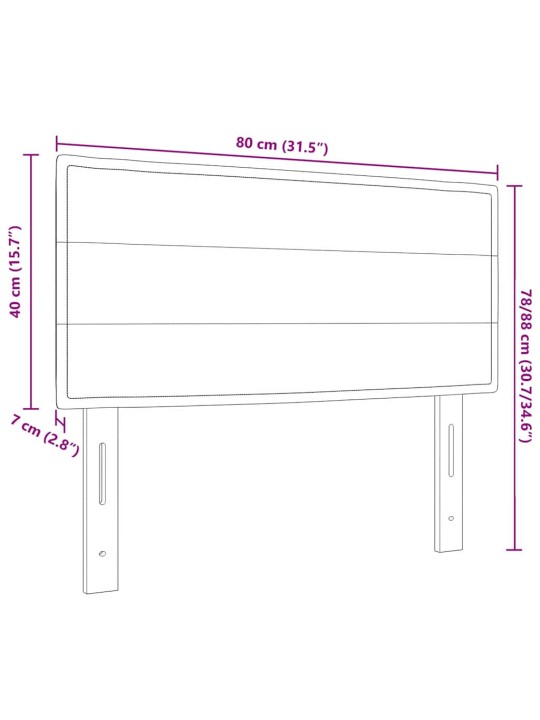 LED tuledega voodipeats sinine 80 cm kangas