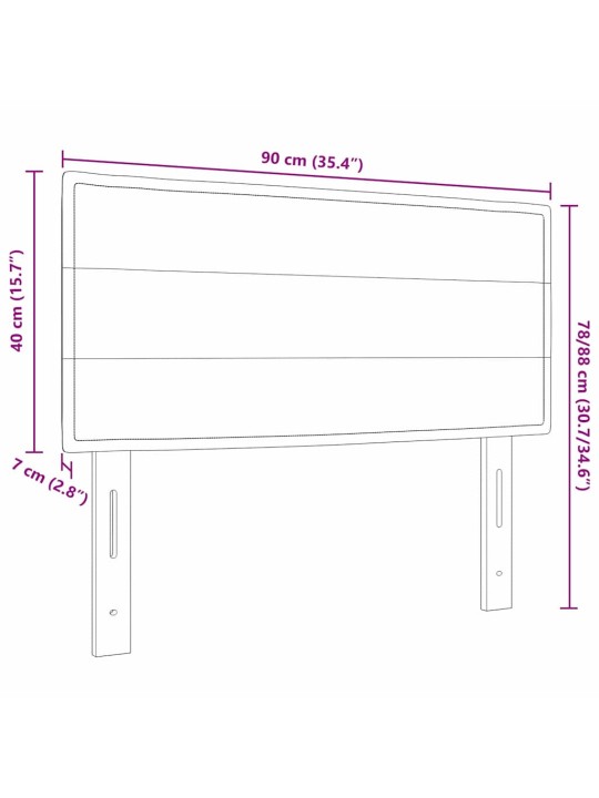 LED tuledega voodipeats tumehall 90 cm kangas